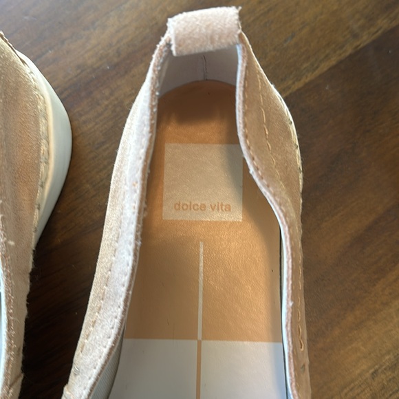 Dolce Vita suede slip on loafer with woven details. - Picture 2 of 5